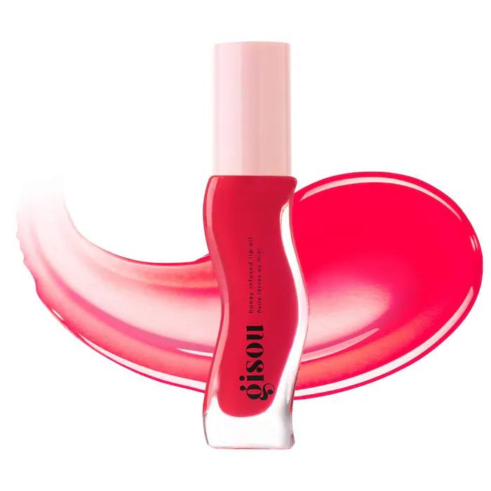 Масло для губ Gisou Honey Infused Lip Oil - Strawberry Sorbet