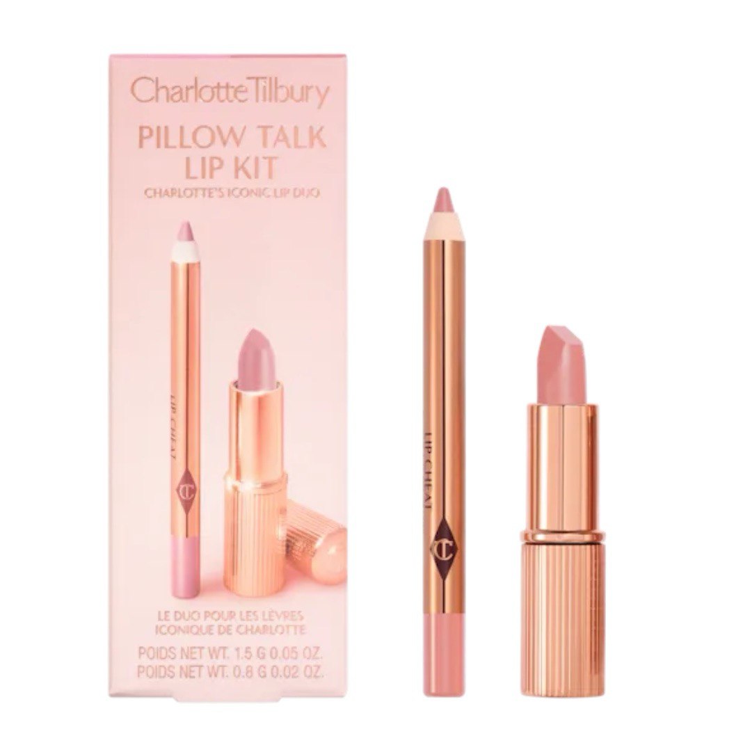 Набор для губ помада и карандаш Charlotte Tilbury Lipstick & Liner Set - Pillow Talk Fair mini