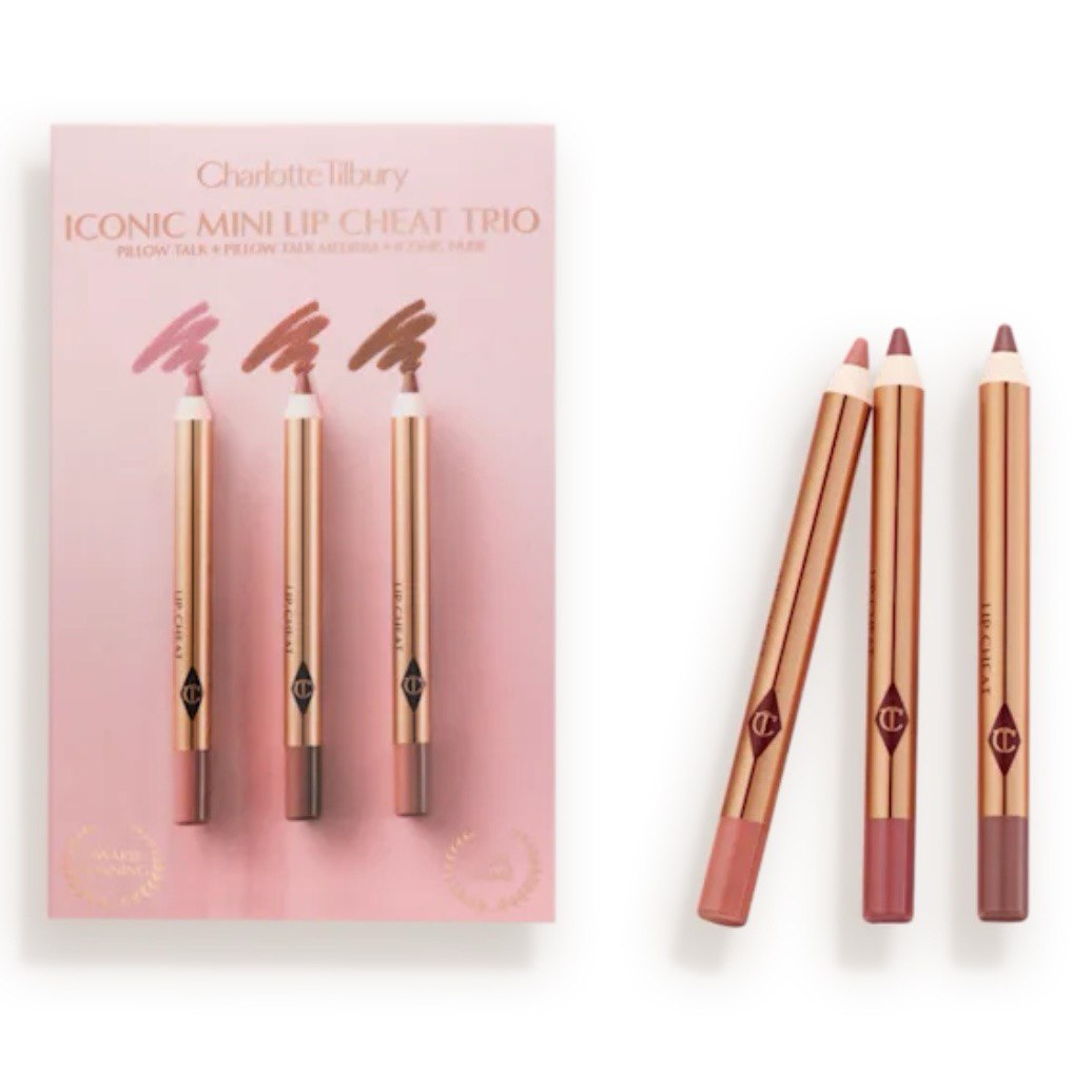 Набор карандашей для губ Charlotte Tilbury Iconic Lip Cheat Trio (Iconic Nude, Pillow Talk, Pillow Talk Medium)